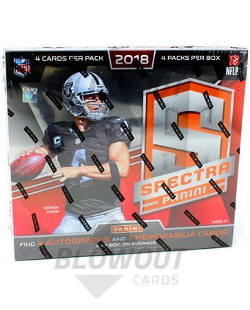 2018 Panini Spectra Football Hobby 8 Box Case