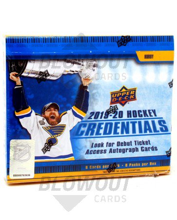 2019/20 Upper Deck Credentials Hockey Hobby Box