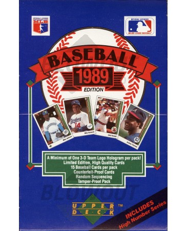 1989 Upper Deck High Series Baseball Box