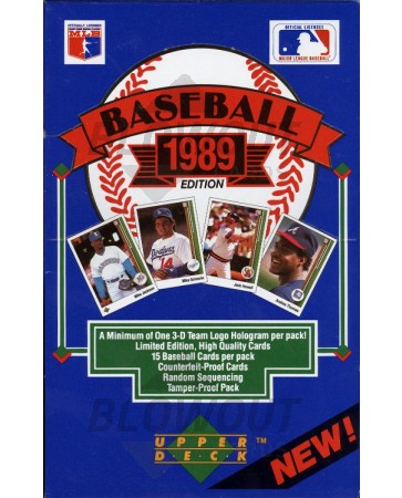 1989 Upper Deck Low Series Baseball 20 Box Case