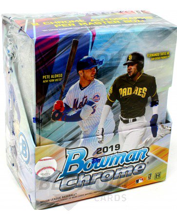 2019 Bowman Chrome Baseball Hobby 12 Box Case