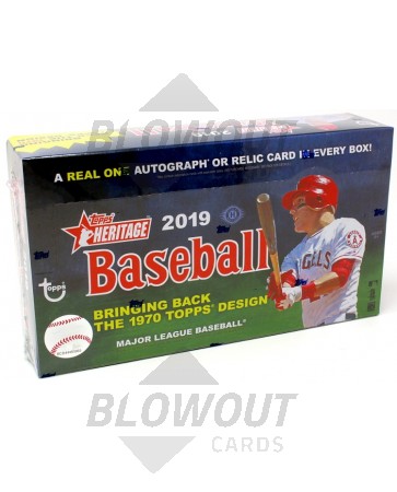 2019 Topps Heritage Baseball Hobby 12 Box Case