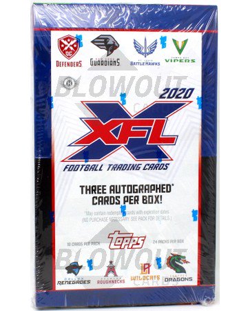 2020 Topps XFL Football Hobby Box