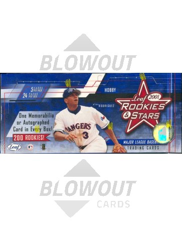 2001 Leaf Rookies & Stars Baseball Hobby 10 Box Case