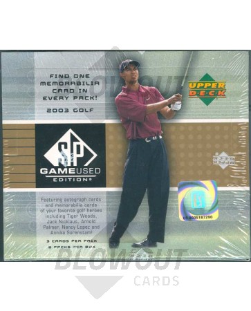 2003 Upper Deck SP Game Used Golf Hobby 6 Box Case