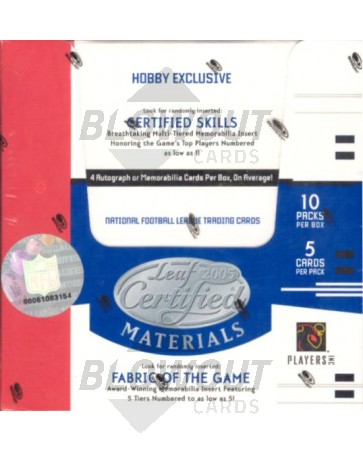 2005 Leaf Certified Materials Football Hobby 24 Box Case