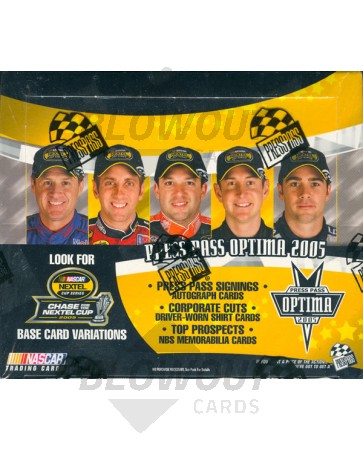 2005 Press Pass Optima Racing Hobby 10 Box Case