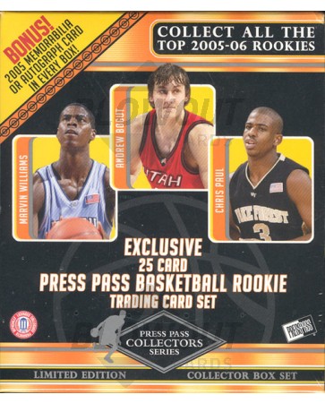 2005 Press Pass Basketball Rookie Set with 2005 Mem or Auto