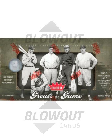 2006 Fleer Greats of the Game (GOTG) Baseball Hobby 12 Box Case