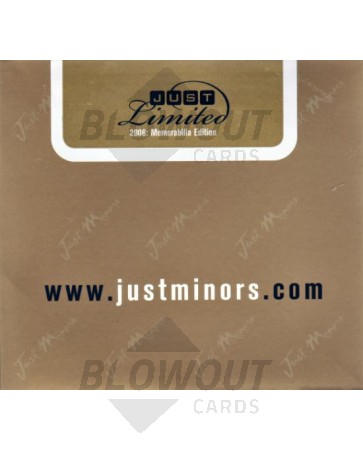 2006 Just Minors Just Limited Memorabilia Baseball 12 Box Case