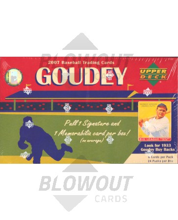 2007 Upper Deck Goudey Baseball Hobby 12 Box Case