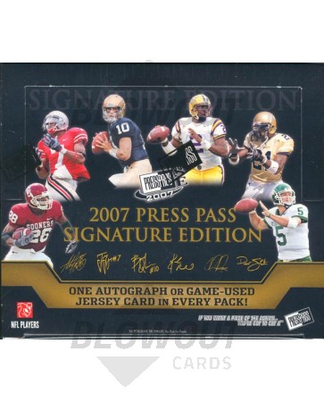 2007 Press Pass Signature Edition Football Hobby Box