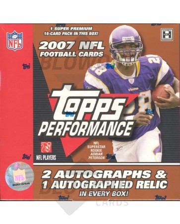 2007 Topps Performance Football Hobby 16 Box Case