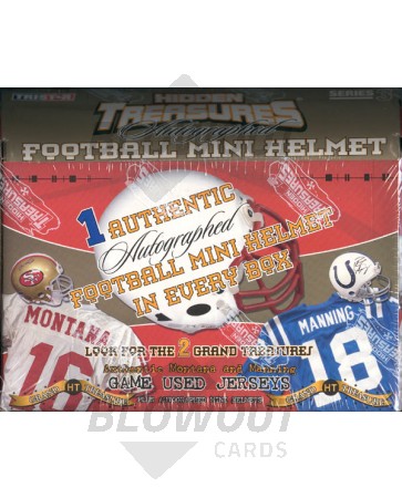 2007 Tristar Hidden Treasures Football Mini Helmet 8 Box Case