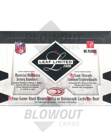 2008 Leaf Limited Football Hobby 16 Box Case