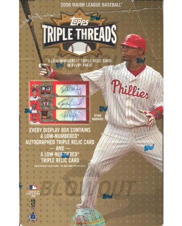 2008 Topps Triple Threads Baseball Hobby 9 Box Case