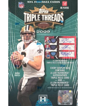 2009 Topps Triple Threads Football Hobby 9 Box Case
