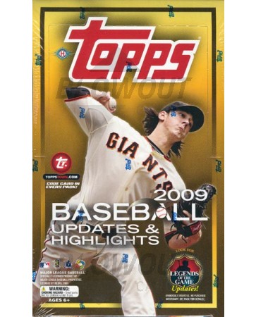 2009 Topps Updates & Highlights Baseball Hobby 12 Box Case