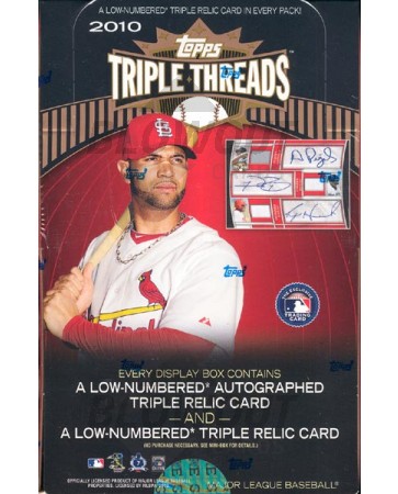 2010 Topps Triple Threads Baseball Hobby 9 Box Case