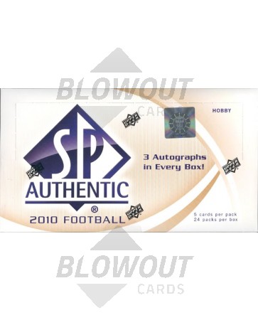 2010 Upper Deck SP Authentic Football Hobby 12 Box Case