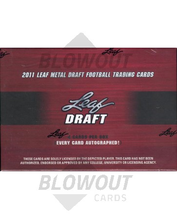 2011 Leaf Metal Draft Football Hobby 12 Box Case