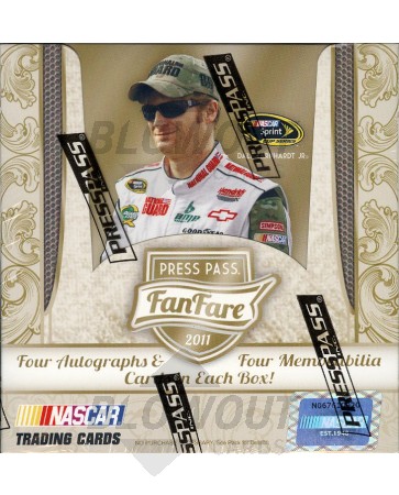 2011 Press Pass FanFare Racing Hobby 10 Box Case
