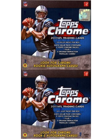 2011 Topps Chrome Football Value Rack Pack 6 Box Case