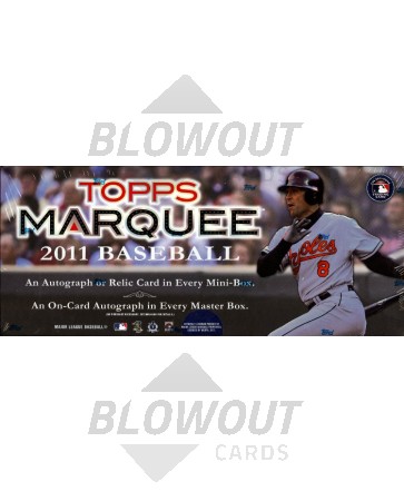 2011 Topps Marquee Baseball Hobby 12 Box Case