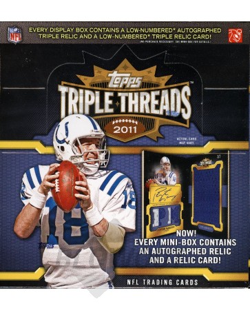 2011 Topps Triple Threads Football Hobby 9 Box Case