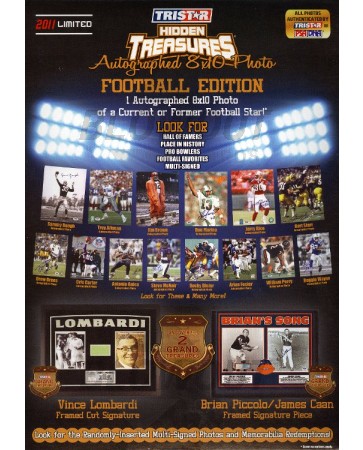 2011 Tristar Hidden Treasures Auto 8x10 Football 10 Pack Case