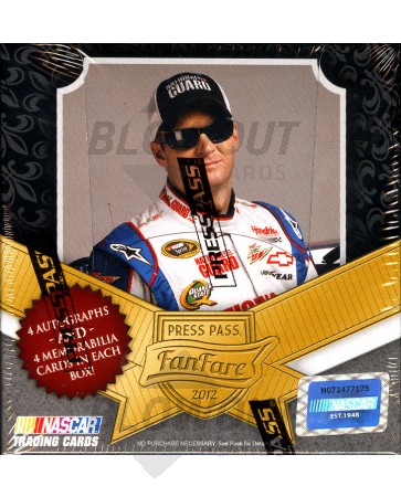 2012 Press Pass FanFare Racing Hobby 20 Box Case
