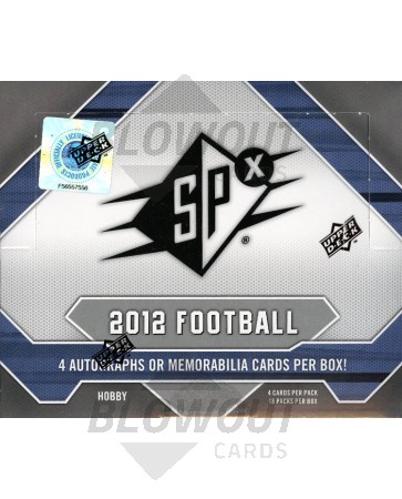 2012 Upper Deck SPx Football Hobby 14 Box Case