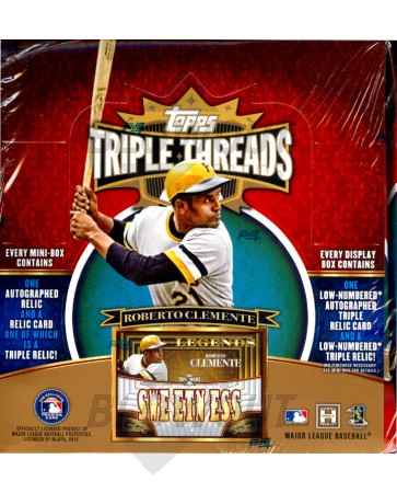 2013 Topps Triple Threads Baseball Hobby 9 Box Case