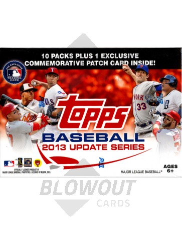 2013 Topps Update Series Baseball Blaster 16 Box Case