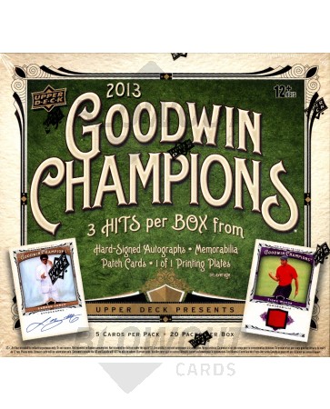 2013 Upper Deck Goodwin Champions Baseball Hobby Box
