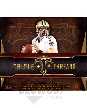 2014 Topps Triple Threads Football Hobby 9 Box Case