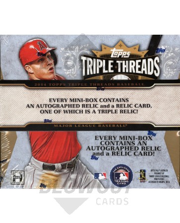 2014 Topps Triple Threads Baseball Hobby 18 Box Case