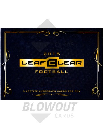 2015 Leaf Clear Football Hobby 12 Box Case
