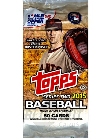 2015 Topps Series 2 Baseball Jumbo HTA Pack