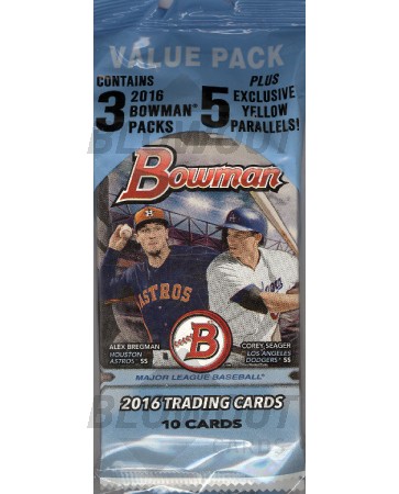 2016 Bowman Baseball Value Rack 12 Pack Lot
