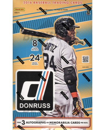 2016 Panini Donruss Baseball Hobby 16 Box Case