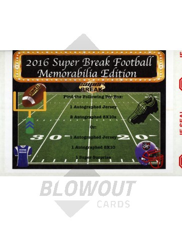 2016 Super Break Football Memorabilia Ed - Box