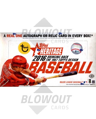2016 Topps Heritage Baseball Hobby Box