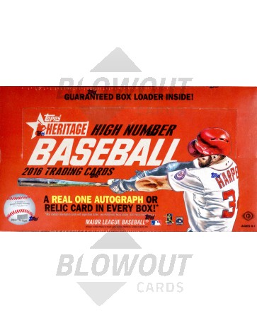 2016 Topps Heritage High Number Baseball Hobby 12 Box Case