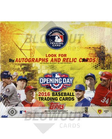 2016 Topps Opening Day Baseball Hobby 20 Box Case