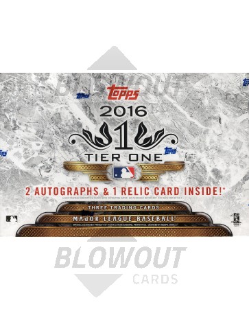 2016 Topps Tier One Baseball Hobby 12 Box Case