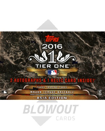 2016 Topps Tier One Baseball Hobby 12 Box Case - Asia Ed