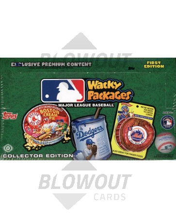 2016 Topps Wacky Packages MLB Stickers Collector Pack 6 Box Case