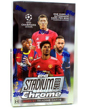 2020/21 Topps UEFA Champions League Stadium Club Chrome Soccer Hobby Box