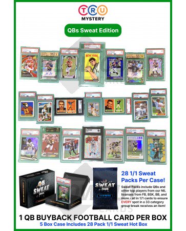 2025 TruMystery QB Sweat Football 5 Box Case